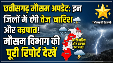 Photo of मौसम अपडेट छत्तीसगढ़: इन जिलों में होगी तेज बारिश और वज्रपात देखिये मौसम विभाग की पूरी रिपोर्ट..